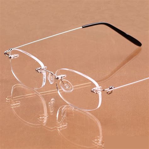 Clear Rimless Ultra Light Frameless Eyewear Eyeglasses For Men Women Reading Glasses Lenses Eye