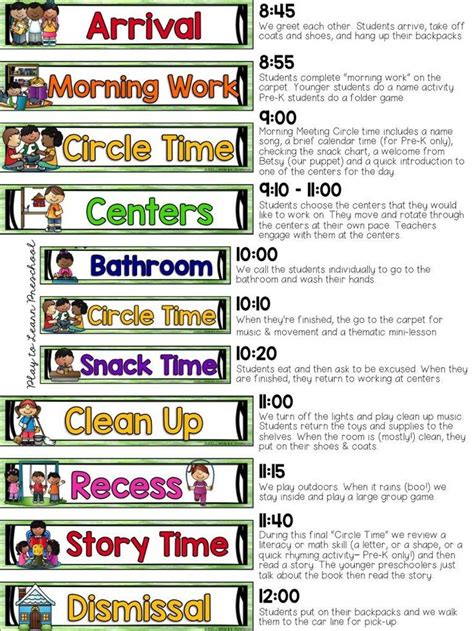 Printable Visual Daily Routine Preschool 10 Best Images About