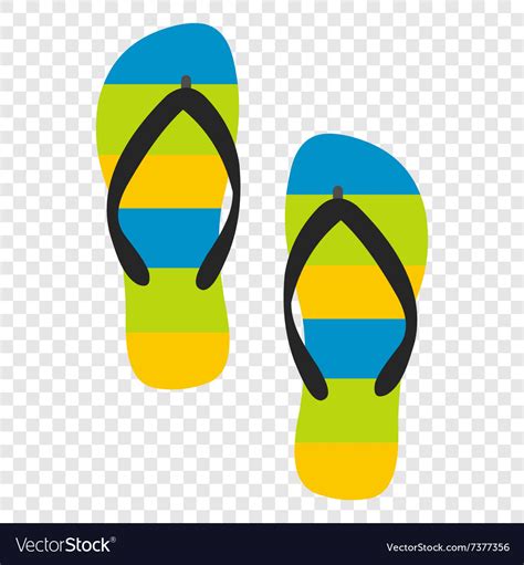 Beach Slippers Icon Royalty Free Vector Image Vectorstock