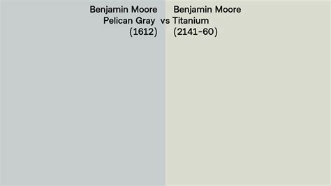 Benjamin Moore Pelican Gray Vs Titanium Side By Side Comparison