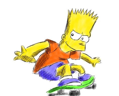 Skateboarding Bart By Rhyanabbott On Deviantart