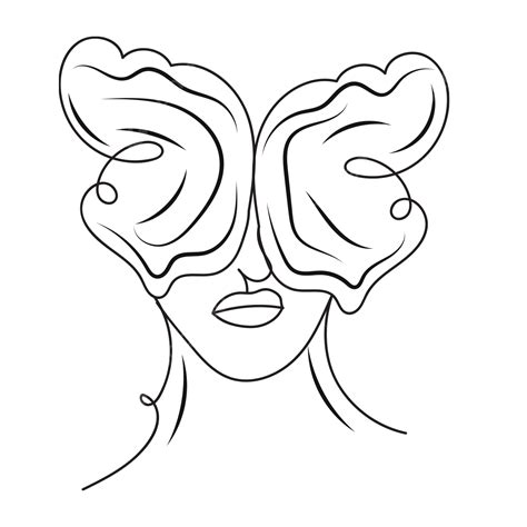 Face Butterfly Vector Women Face Butterfly Girl Butterfly Png And