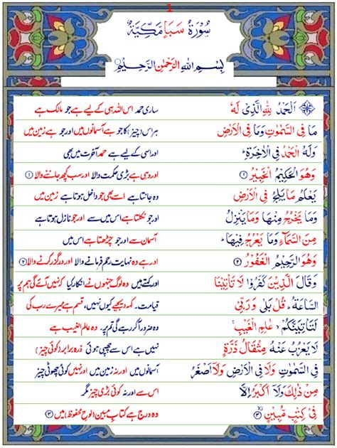 Surah Saba Urdu1 Quran O Sunnat