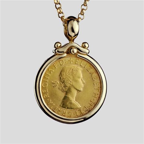 Sovereign Coin Pendant Medallion Gold Pendant Necklace Etsy Uk
