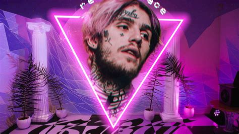 Lil Peep Face In Pink And Purple Background 4k Hd Music Wallpapers Hd