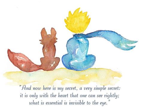 The Little Prince Prince And Fox With Inspirational Quote Etsy Uk