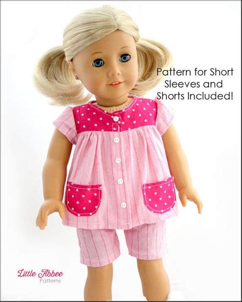 Download Now Sewing Pattern 18 Doll Pajamas American Doll Clothes