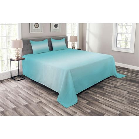 Ombre Bedspread Set Open Blue Sky On A Spring Day Inspired Vivid Blue
