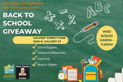 Aug 23 Back To School Giveaway Baltimore Md Patch