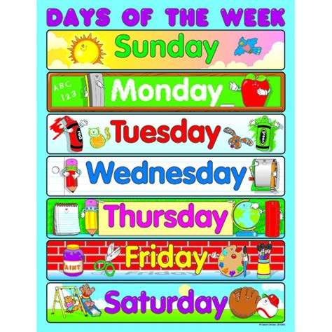 Printable Days Of Week Chart Printable Word Searches