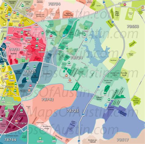 East Austin, TX - East Austin Neighborhood Map | Maps of Austin - Neighborhood Maps of Austin, Texas