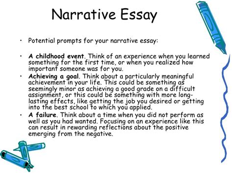 How To Write A Narrative Essay Example Topics