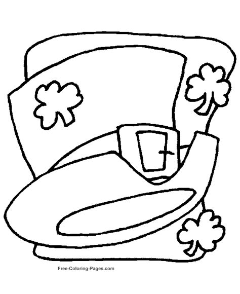 St Patricks Day Coloring Page Saint Patricks Day Hat