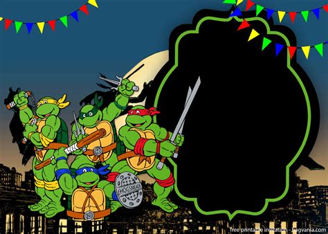 Free Printable Tmnt Ninja Turtle Birthday Invitation Vrogue Co