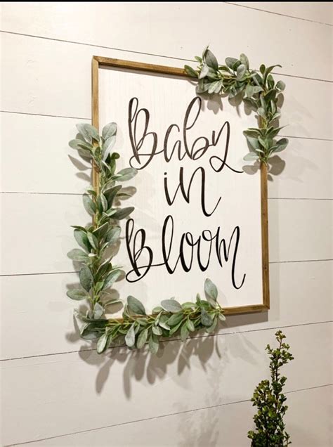 Baby In Bloom Baby Shower Sign Etsy
