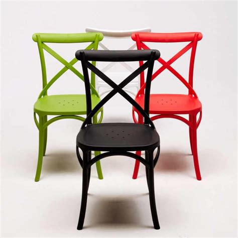 Chaise en polypropylène de cuisine restaurant VINTAGE Paysan Cross design