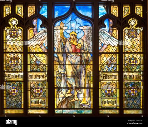 Angel Of The Resurrection Stained Glass Window By Frederick Wilson