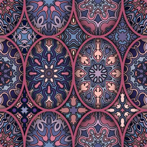 Fabric Pattern Ethnic Vintage Styles Vectors 02 Free Download