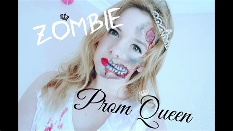 Scary Zombie Prom Queen Halloween Tutorial Beautyandshe Youtube