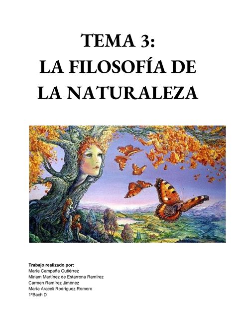 Filosofia La FilosofÍa De La Naturaleza Tema 3 La FilosofÍa De La