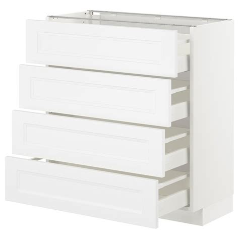 Metod series has durable hinges and drawer rail in good quality, it's the key to make the kitchen cabinet durable. METOD Armario bajo cocina con 4 cajones - blanco, Axstad ...