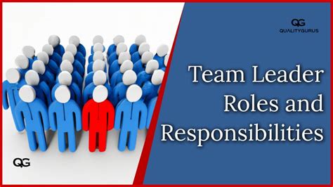 team leader roles and responsibilities quality gurus