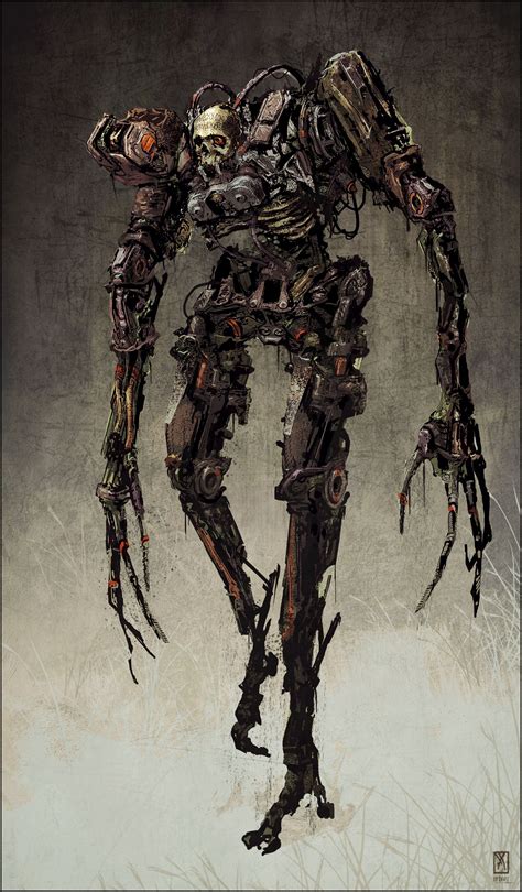 One Of My Colleagues Asked Me To Do A Zombie Robot How Could I Refuse Robot Concept Art