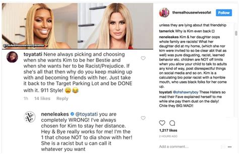 Nene Leakes Slams Kim Zolciak Biermann Over Daughters Snapchat Video Calls Rhoa Costar Racist
