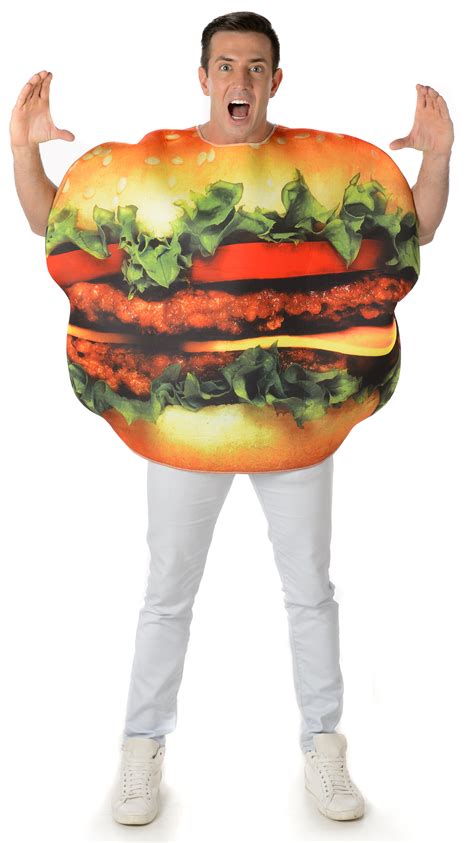Burger Adultes Robe Fantaisie Fun Food Cheeseburger Hamburger Homme