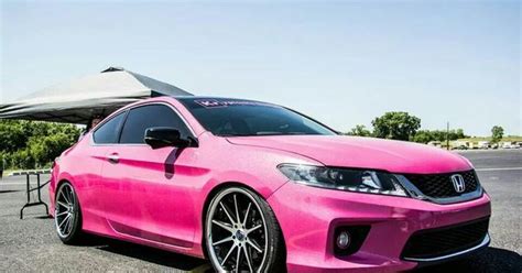 Hot Pink Honda Accord On Rohanna Wheels Wrapped By Sharp Wraps Kinsey