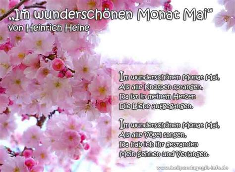 Maybe you would like to learn more about one of these? Frühlingsgedicht: Im wunderschönen Monat Mai