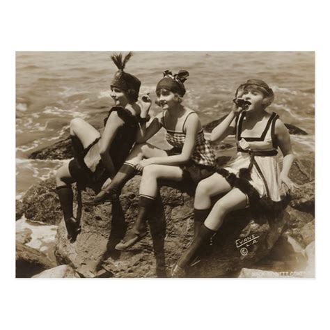 flirty vintage french postcards party girls