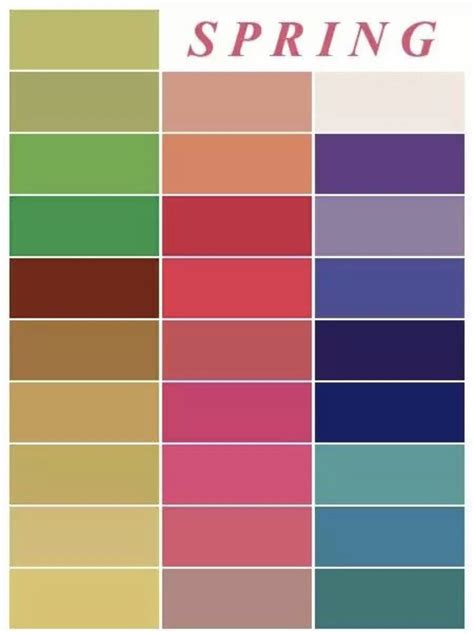 Color Me Beautiful Spring Color Chart Ladegwind