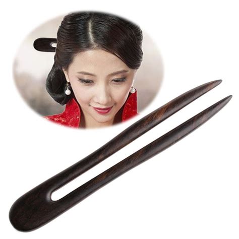 New Women Handmade Carved Wooden Hair Stick Pin Wood Vintage Hair