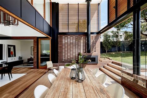 Neocribs Modern Brick House With Wood Sun Shading Sydney Street