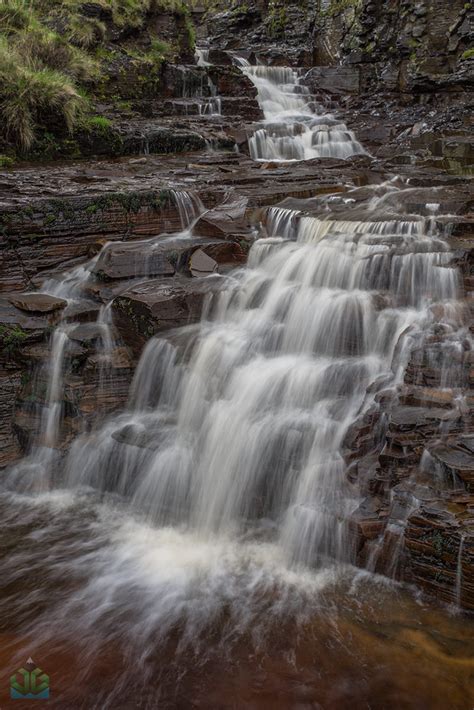 Kinder Scout Grindsbrook Clough Waterfall And Pym Chair