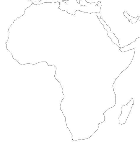 Blank Printable Map Of Africa