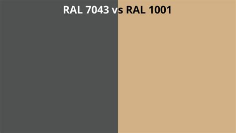 Ral 7043 Vs 1001 Ral Colour Chart Uk