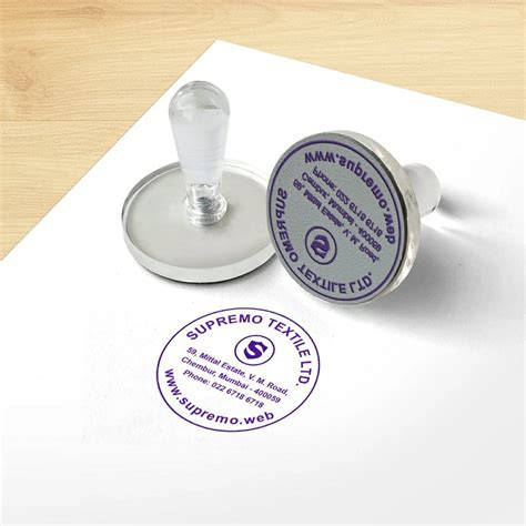 Transparent Rubber Stamp For Companies Size 30 X 30 Mm Rs 70 Piece
