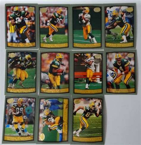 1999 Topps Green Bay Packers Team Set Of 11 Football Cards