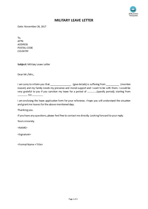 The military isn't into making a specific site for dating. How to write a military leave letter? Follow the following ...