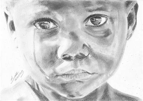 Sad Child Drawing By Annie Godet Pixels