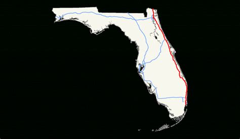 Us Route 1 Wikipedia Map Of I 95 From Florida To New York