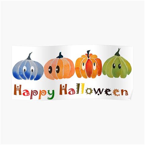 Happy Halloween Stickers And Card Poster For Sale By Rakhisahasjc