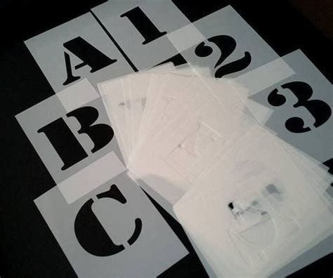 Army Style Letters And Numbers Stencils For Paint Dust Airbrushing