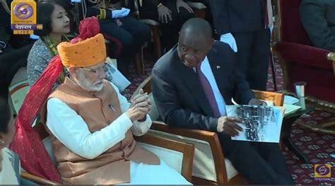 South African President Ramaphosa Witnesses Republic Day Parade At Rajpath India News The