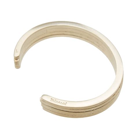 Miansai Layered Brass Cuff Matte Brass End Global