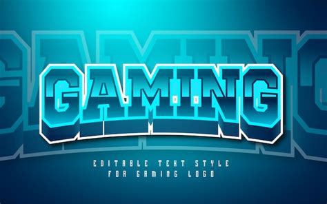 Premium Vector Gaming Logo Text Style Effect