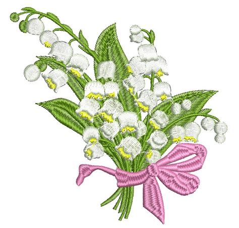 Lilies Of The Valley Machine Embroidery Design Etsy