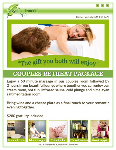Publish2014 12 Couples Retreat Package Organic Elements Wellness Spa